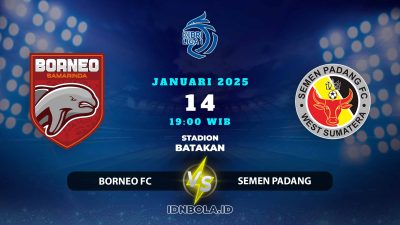 Prediksi Skor Borneo vs Semen Padang Duel Sengit di Liga 1