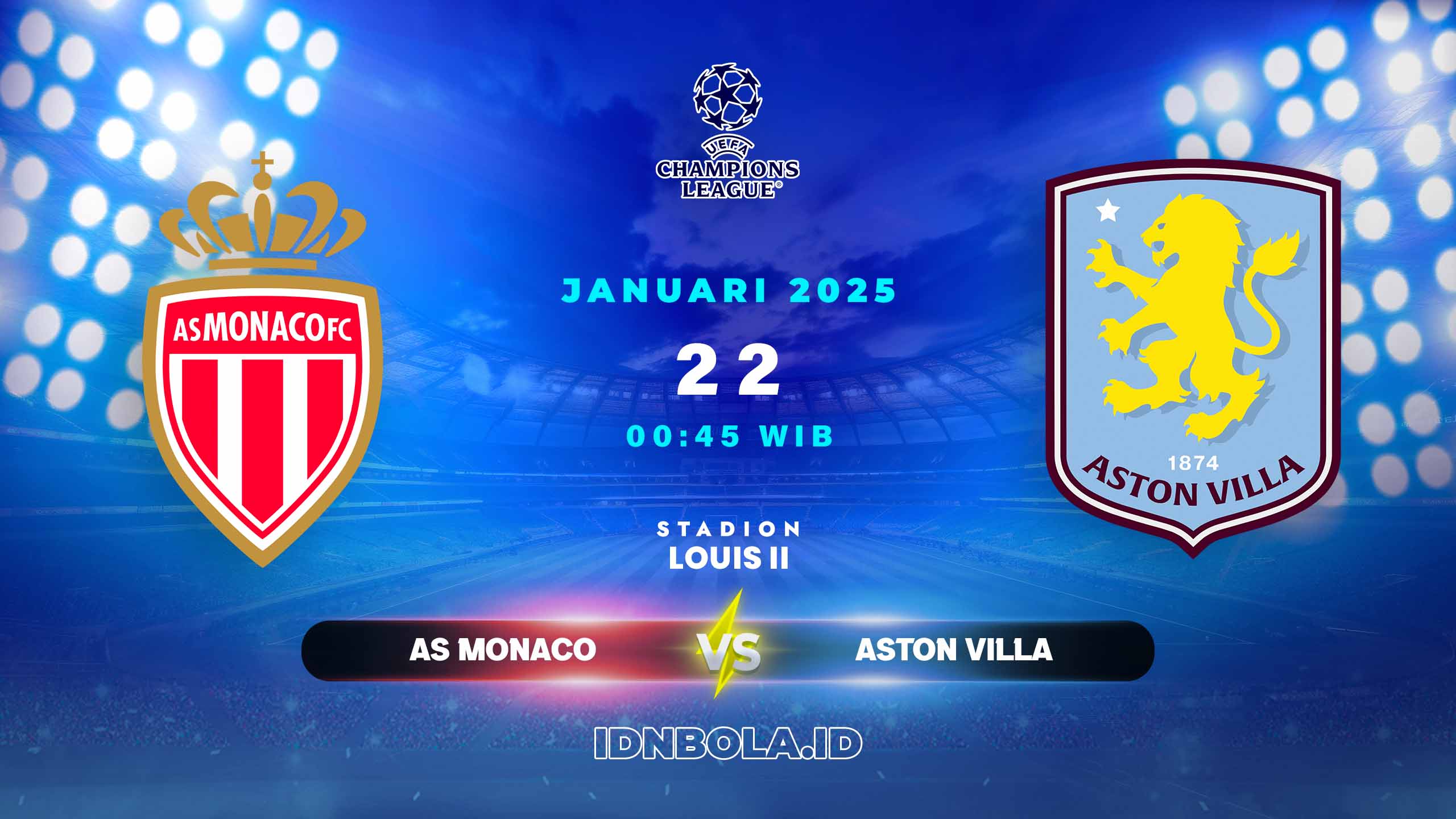 Prediksi Skor Pertandingan Monaco vs Aston Villa, Liga Champions UEFA