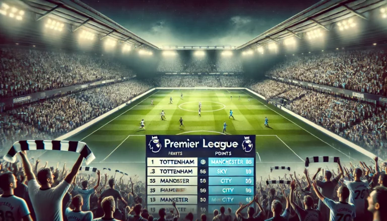 klasemen tottenham vs man city