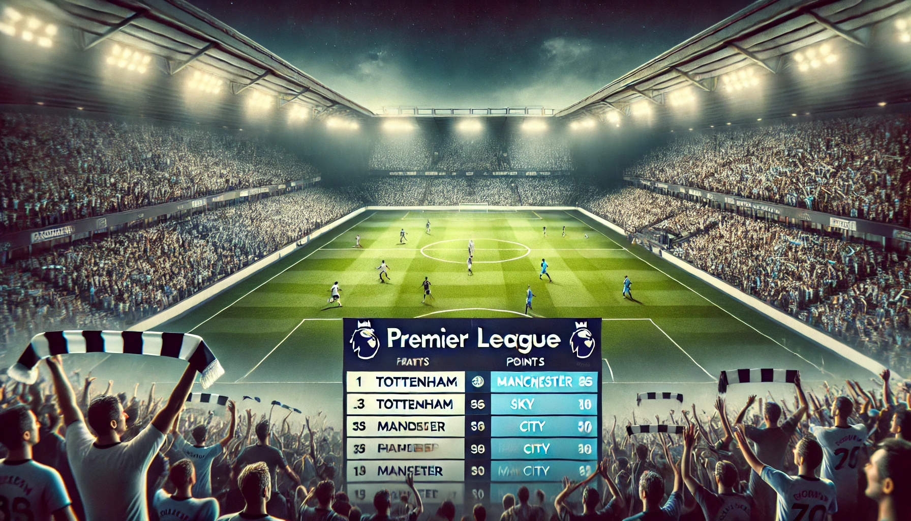klasemen tottenham vs man city