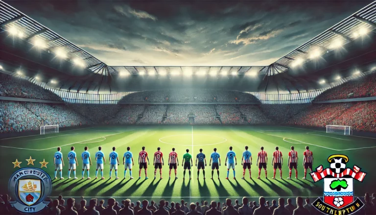 susunan pemain man city vs southampton