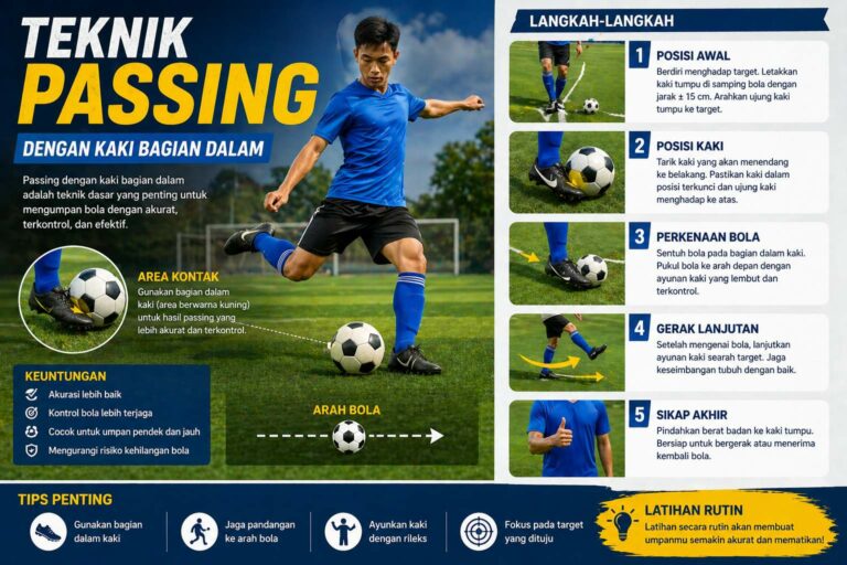 Teknik Passing Dengan Kaki Bagian Dalam