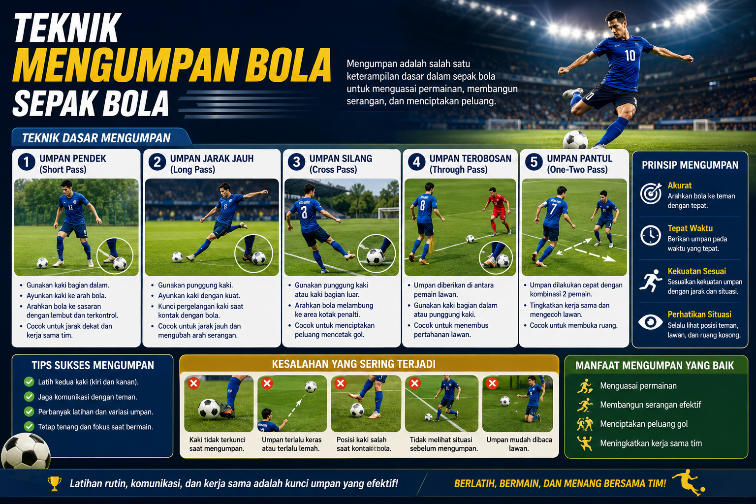 Teknik Mengumpan Bola Sepak