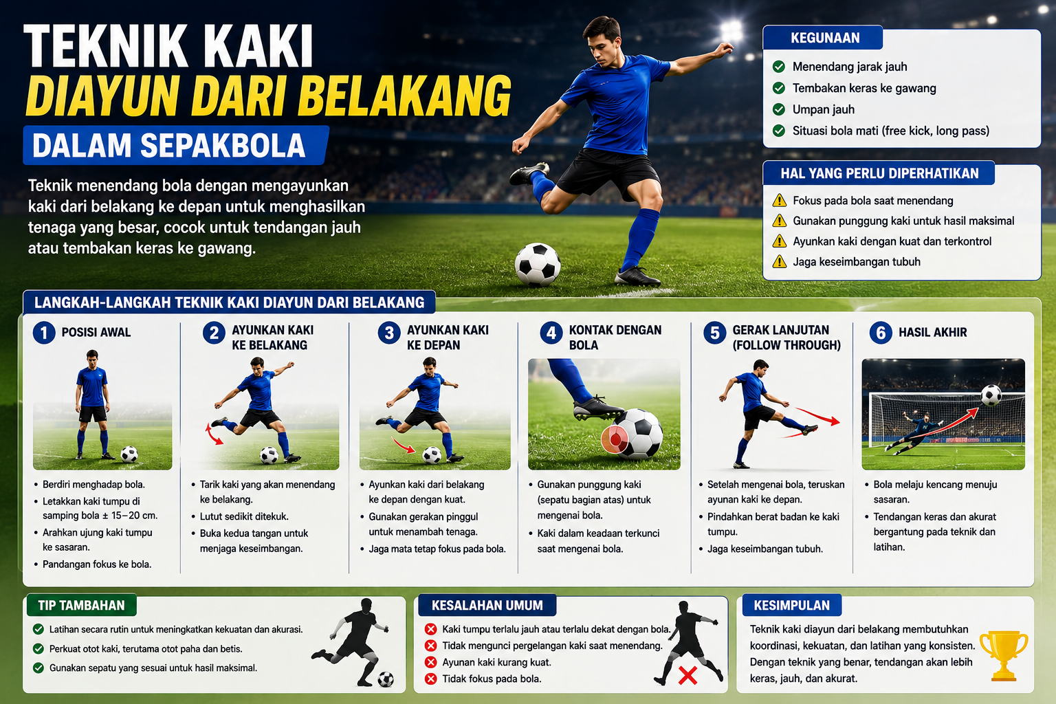 Teknik Kaki Diayun Dari Belakang
