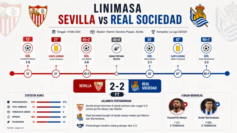 Linimasa Sevilla vs Real Sociedad