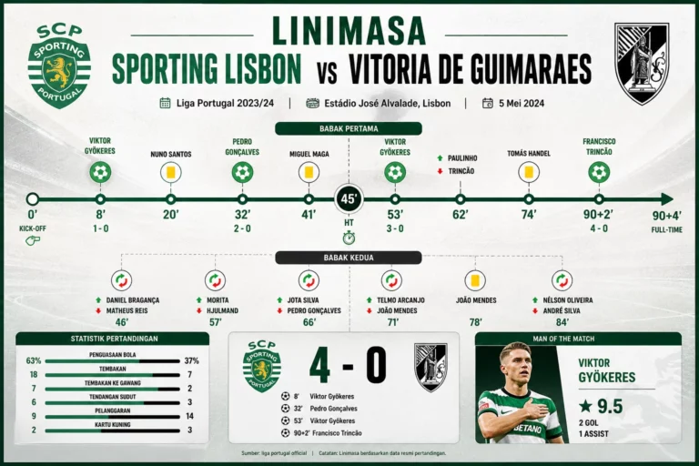 Linimasa Sporting Lisbon vs Vitoria de Guimaraes