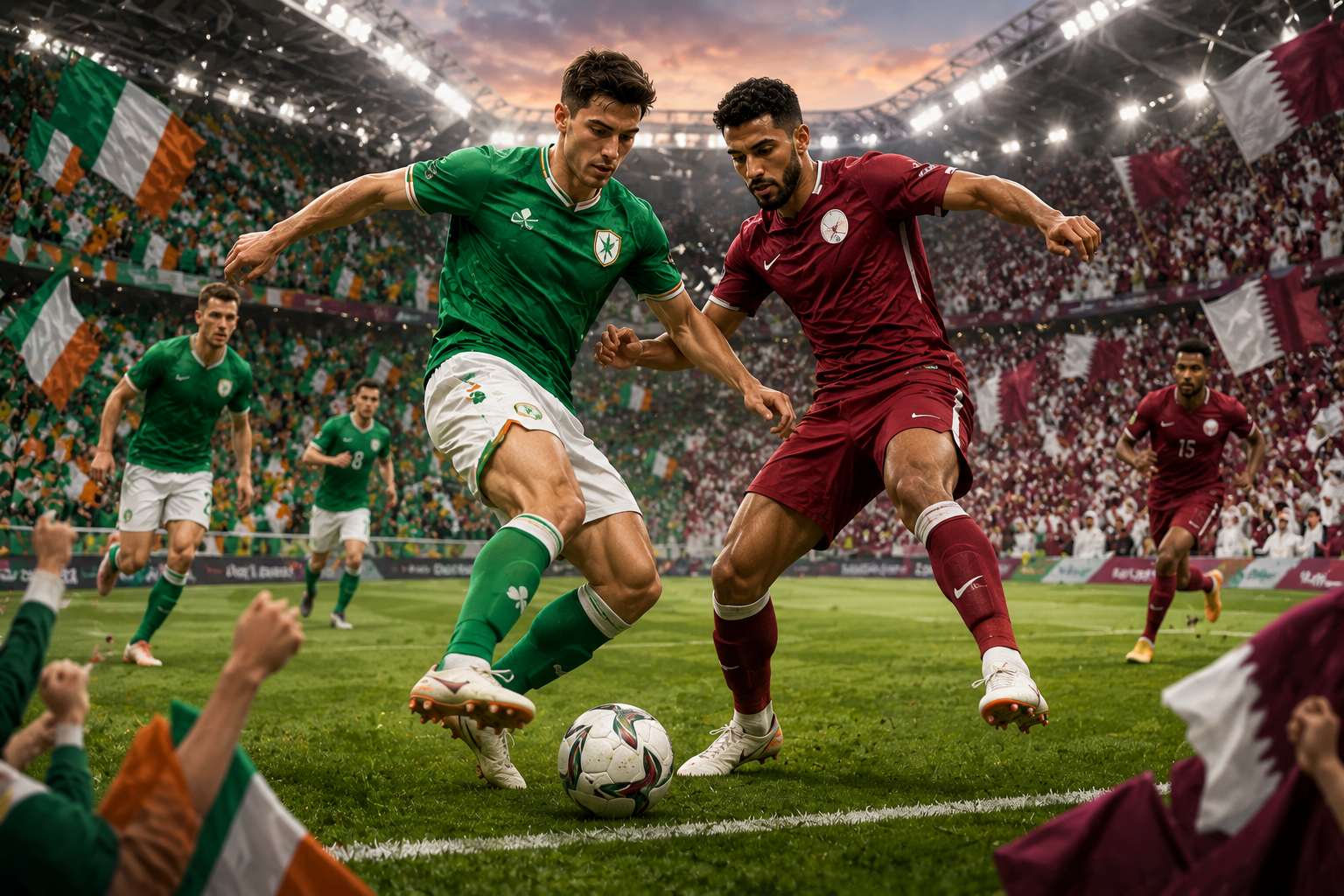 Pertandingan Persahabatan Irlandia Vs Qatar