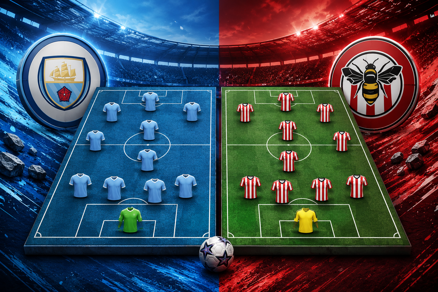 Prediksi Susunan Pemain Manchester City vs Brentford