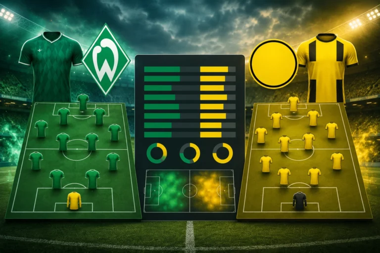 Statistik dan Susunan Pemain Werder Bremen vs Borussia Dortmund