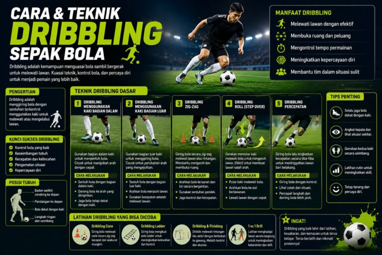 Cara Teknik Dribbling Sepak Bola