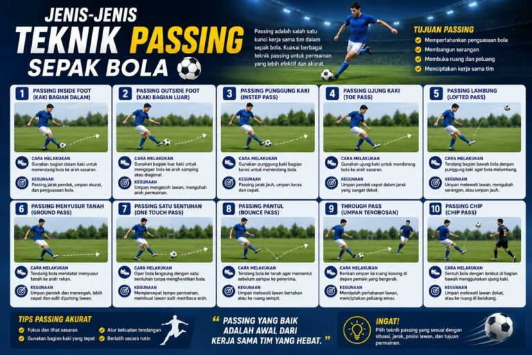 Jenis Jenis Teknik Passing Sepak Bola