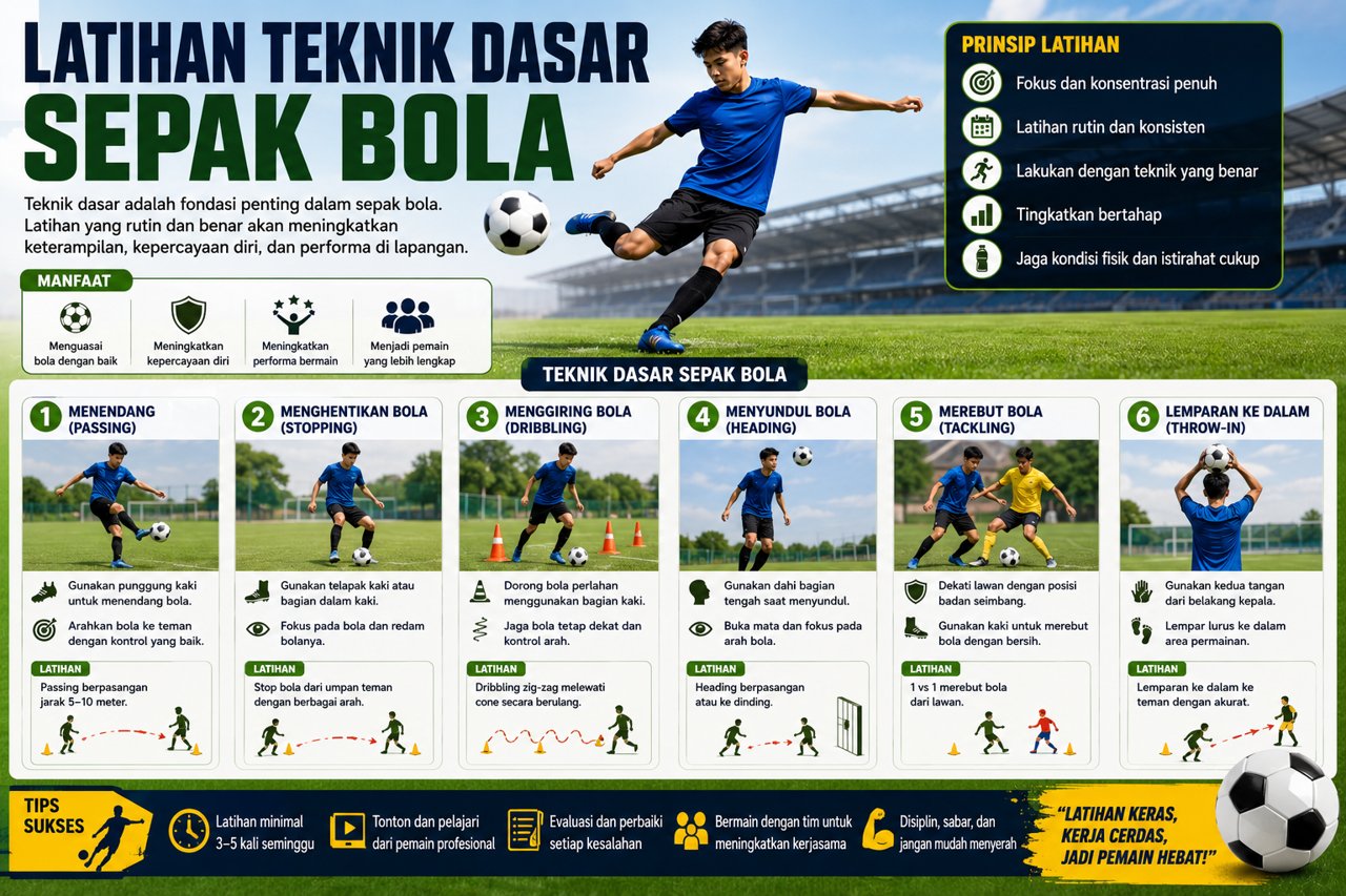 Latihan Teknik Dasar Sepak Bola