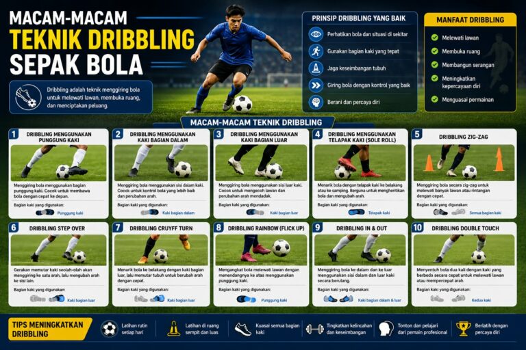 Macam-Macam Teknik Dribbling Sepak Bola