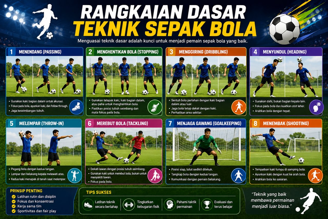 Rangkaian Dasar Teknik Sepak Bola