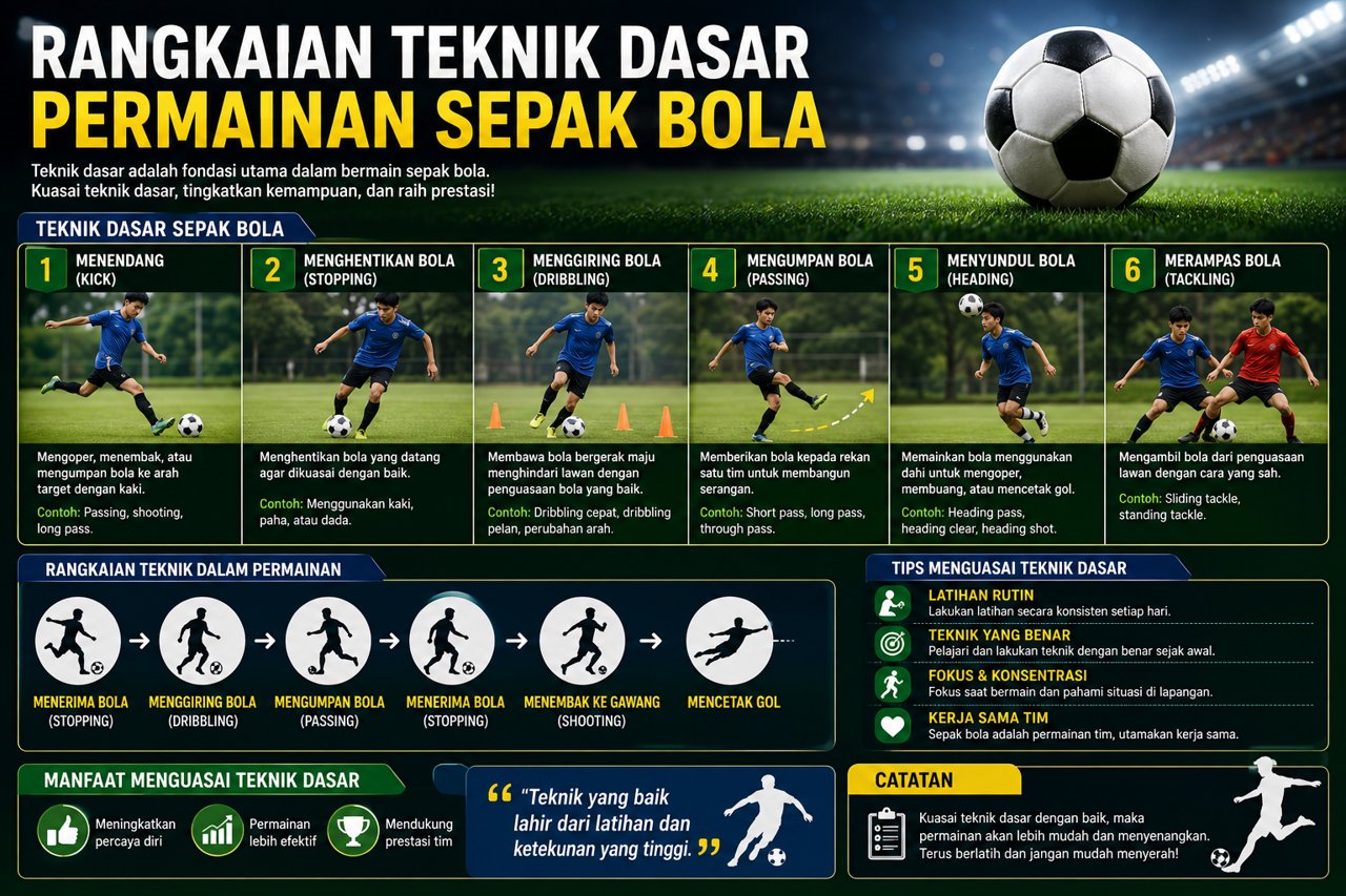 Rangkaian Teknik Dasar Permainan Sepak Bola