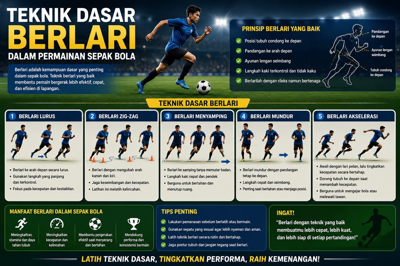 Teknik Dasar Berlari Dalam Permainan Sepak Bola