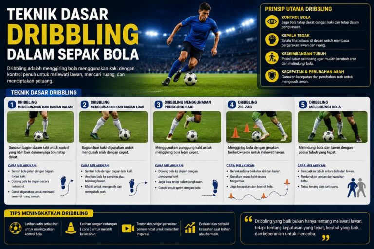 Teknik Dasar Dribbling Dalam Sepak Bola