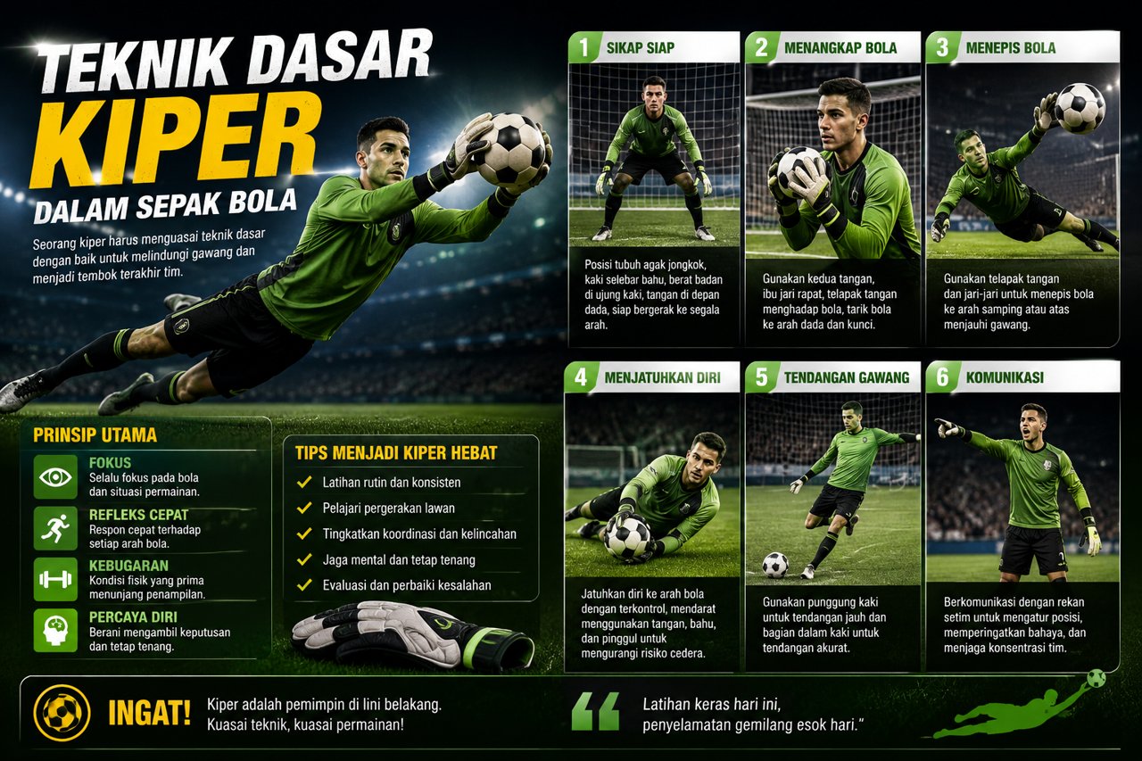 Teknik Dasar Kiper Dalam Sepak Bola