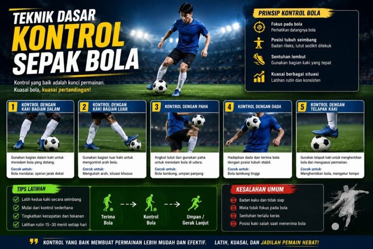 Teknik Dasar Kontrol Sepak Bola