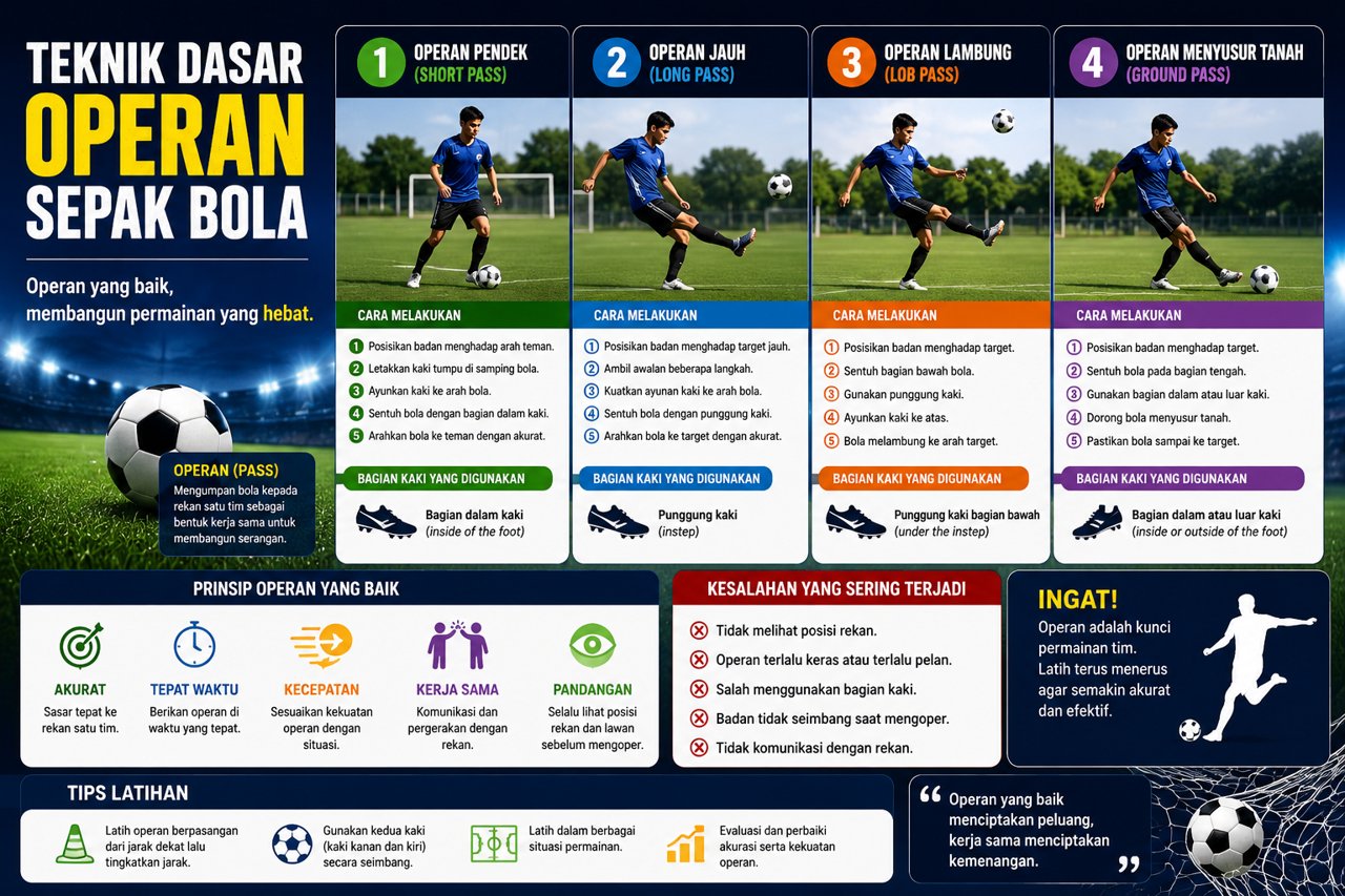 Teknik Dasar Operan Sepak Bola