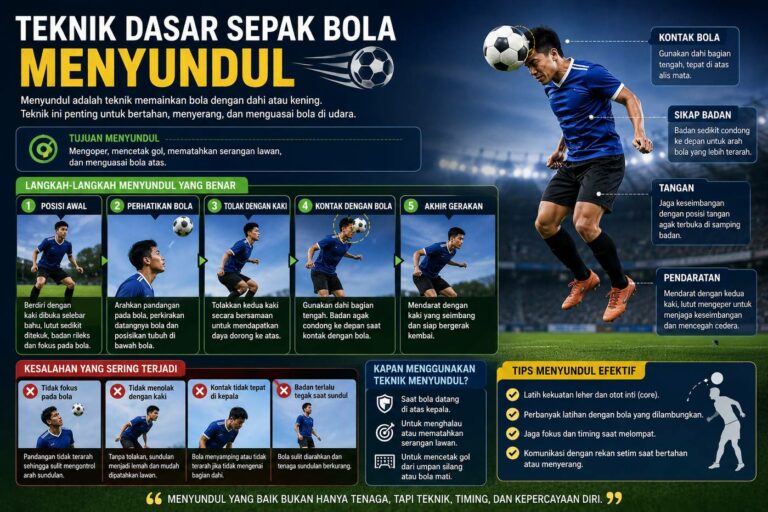 Teknik Dasar Sepak Bola Menyundul