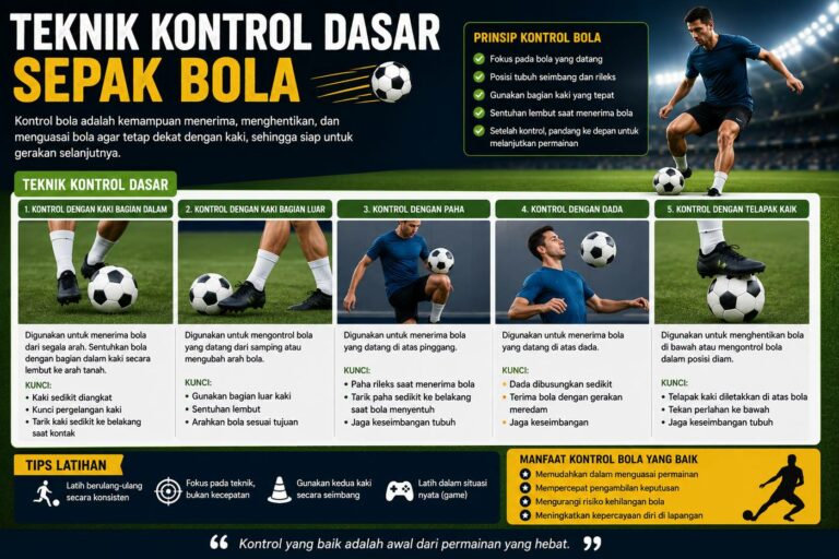 Teknik Kontrol Dasar Sepak Bola