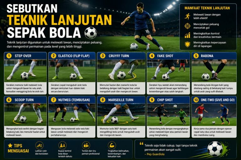 Sebutkan Teknik Lanjutan Sepak Bola