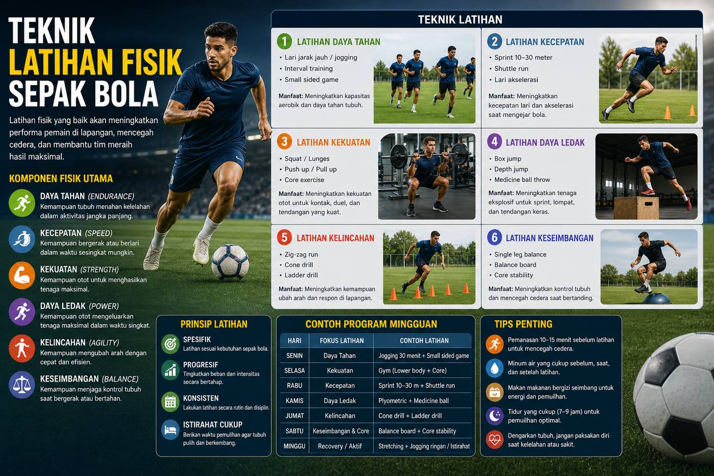 Teknik Latihan Fisik Sepak Bola