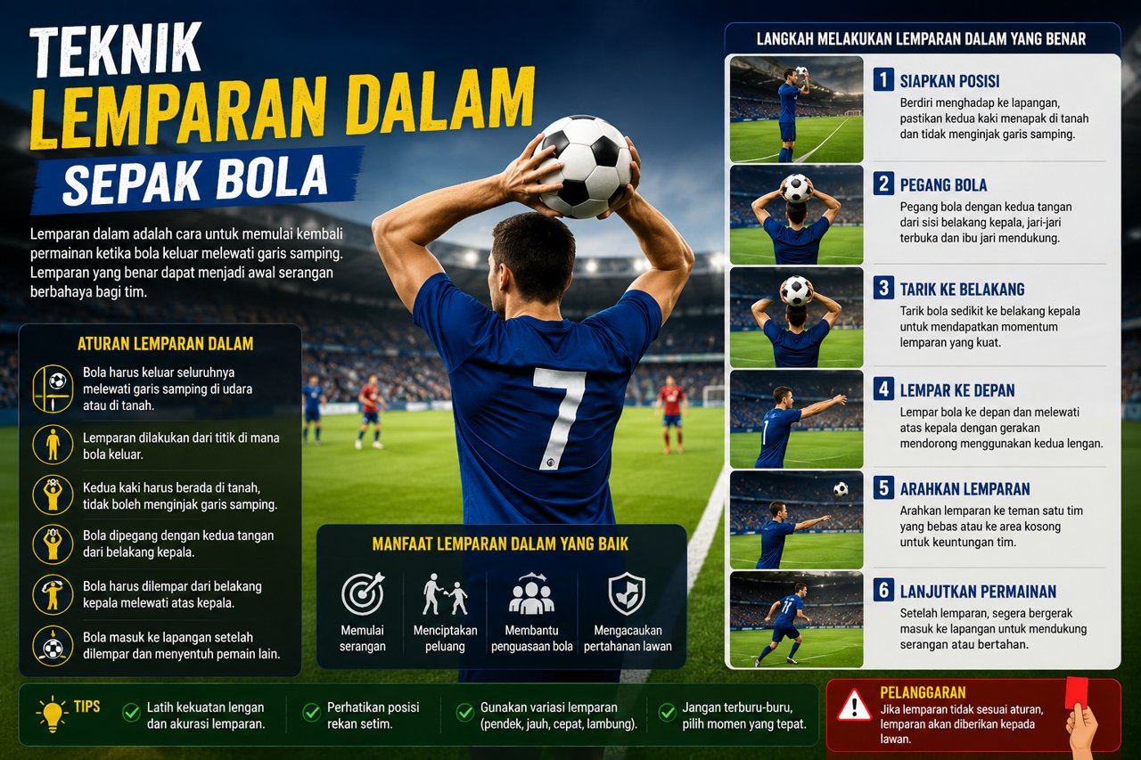 Teknik Lemparan Dalam Sepak Bola