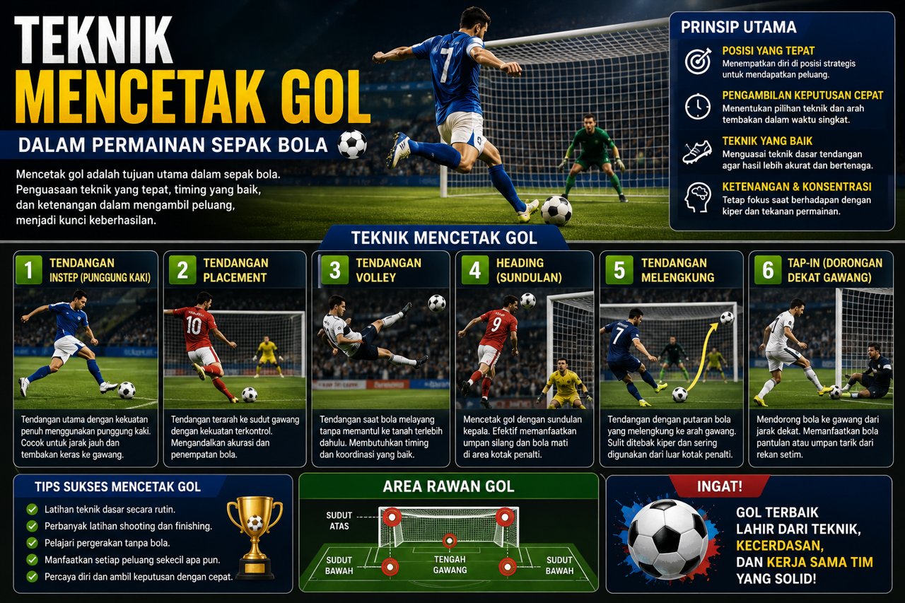 Teknik Mencetak Gol Dalam Permainan Sepak Bola