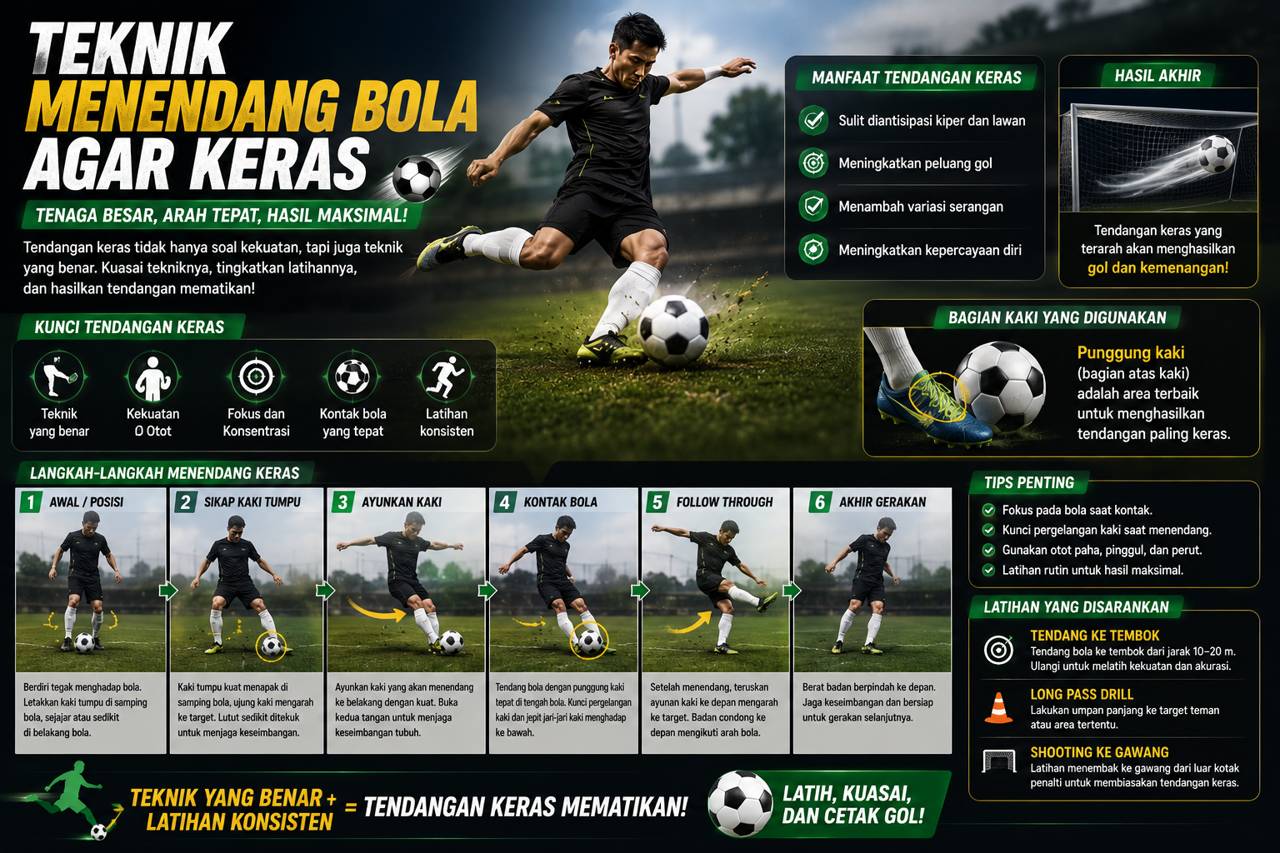 Teknik Menendang Bola Agar Keras