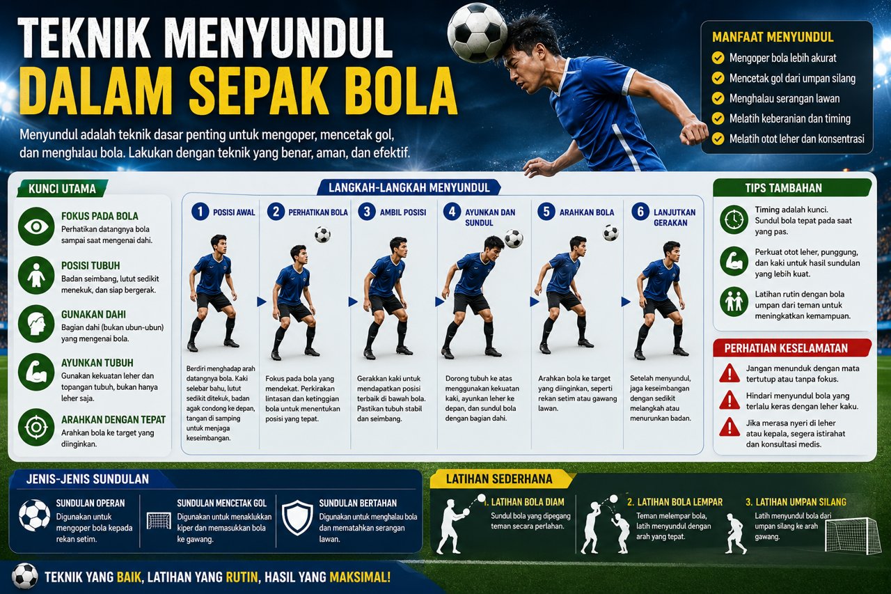 Teknik Menyundul Dalam Sepak Bola