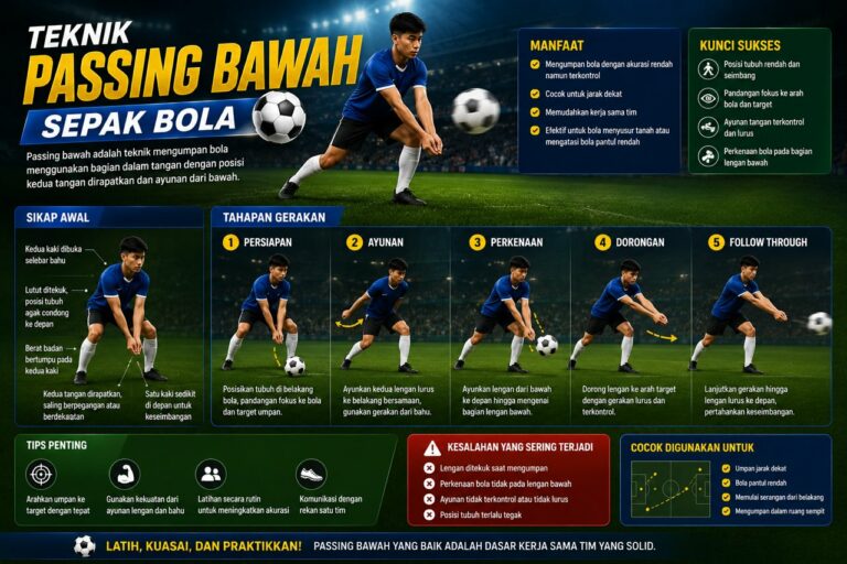 Teknik Passing Bawah Sepak Bola