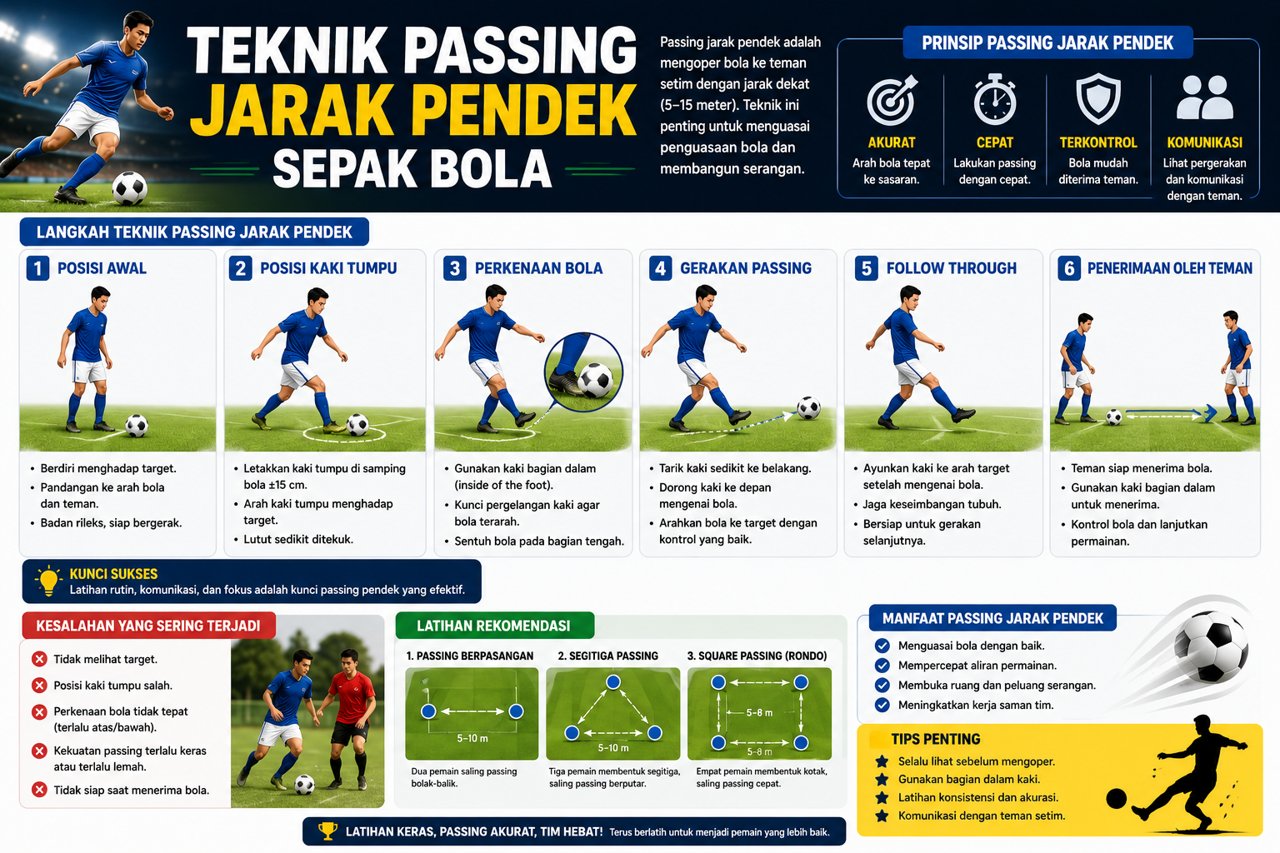 Teknik Passing Jarak Pendek Sepak Bola