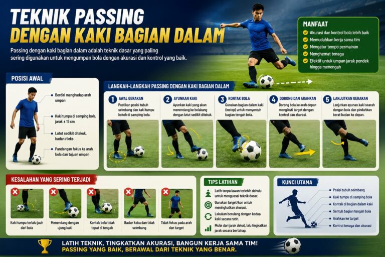 Teknik Passing Dengan Kaki Bagian Dalam
