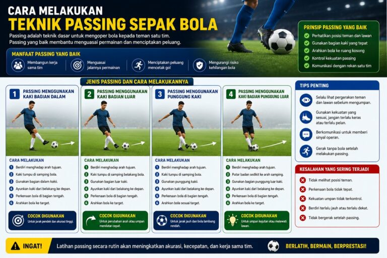 Cara Melakukan Teknik Passing Sepak Bola