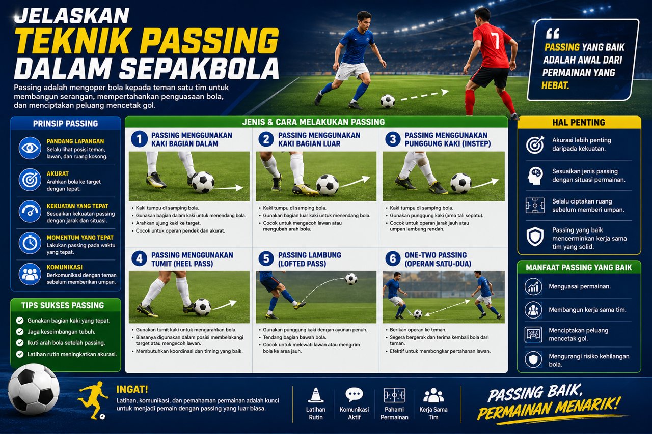 Jelaskan Teknik Passing Dalam Sepakbola