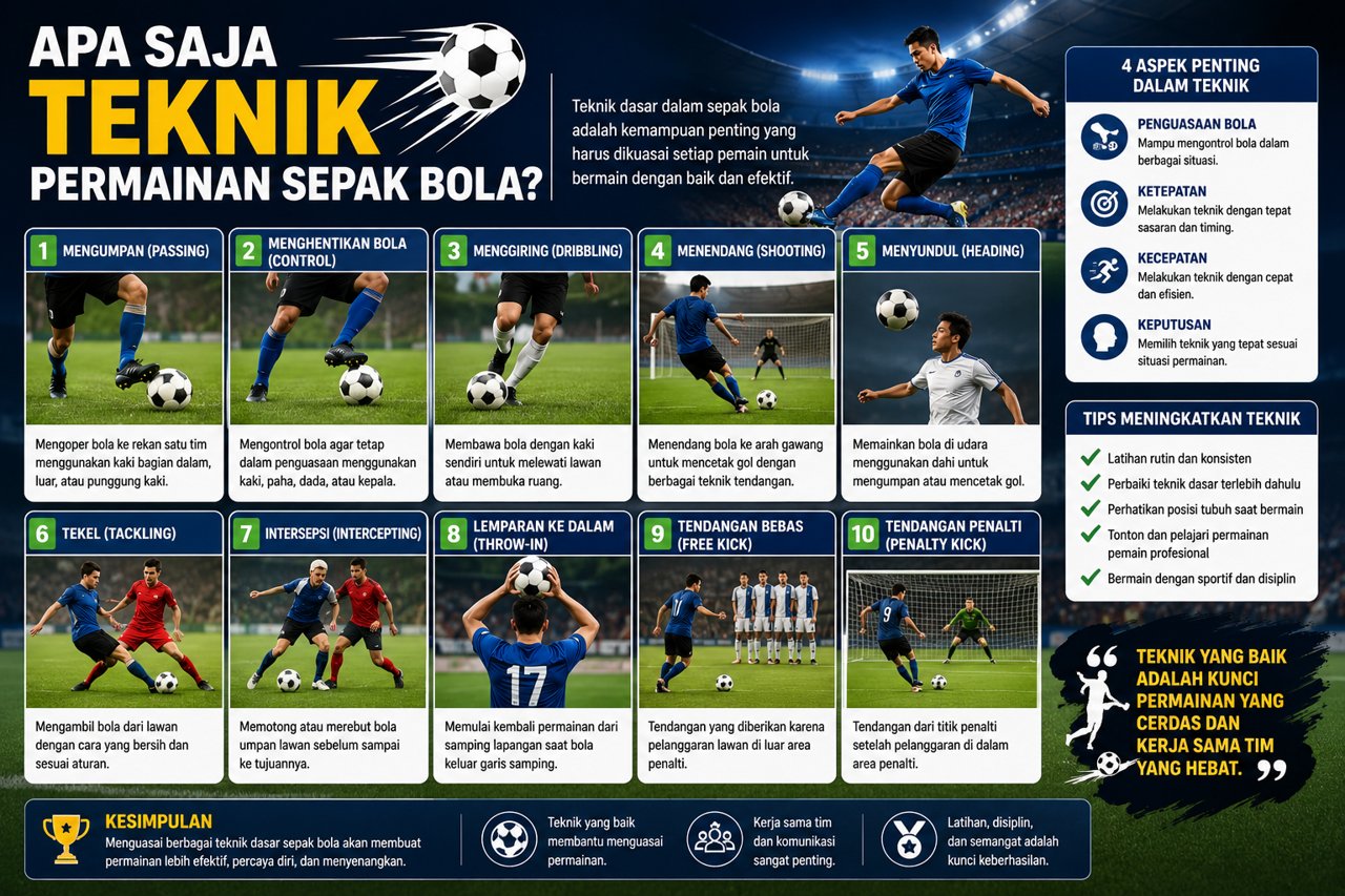 Apa Saja Teknik Permainan Sepak Bola