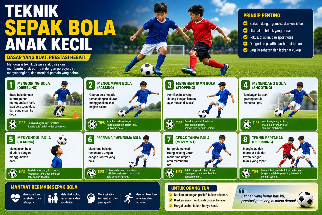 Teknik Sepak Bola Anak Kecil