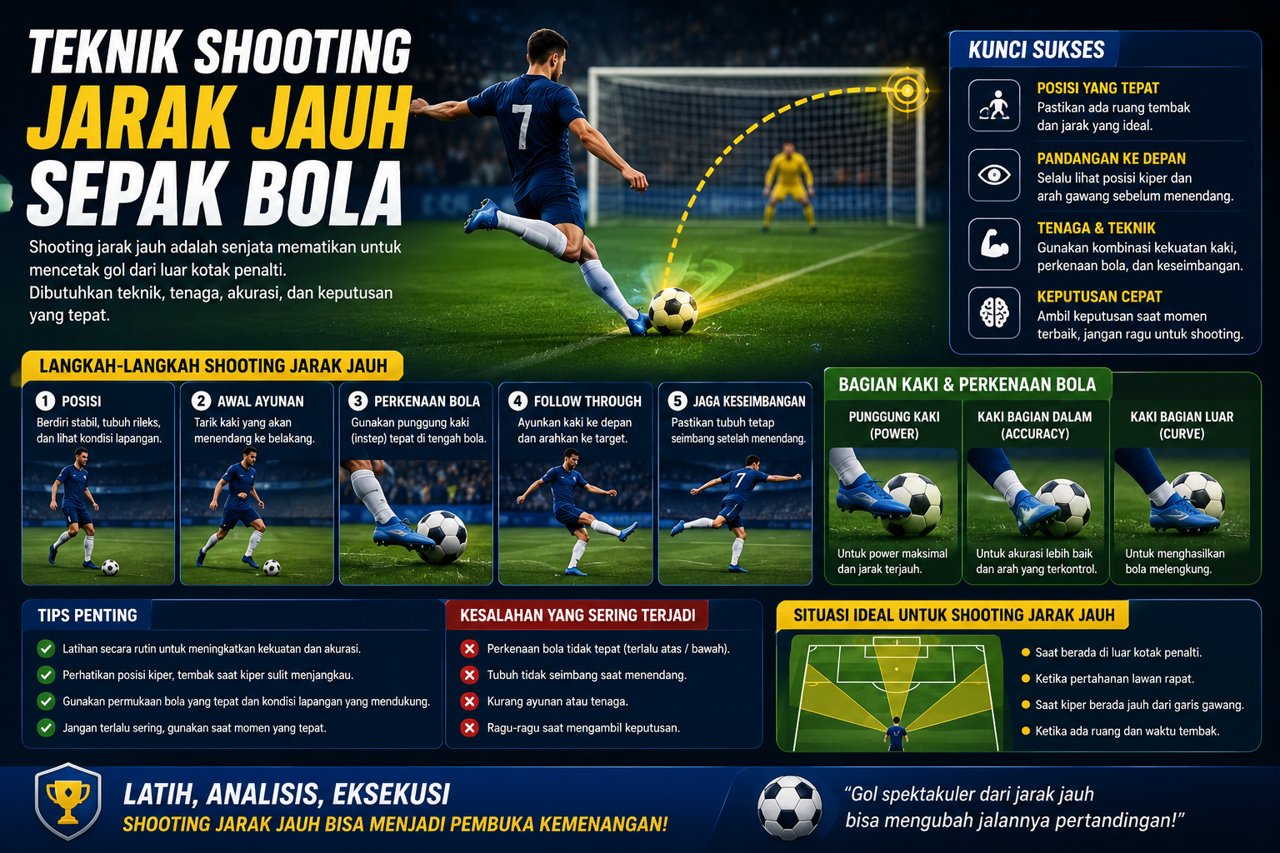 Teknik Shooting Jarak Jauh Sepak Bola