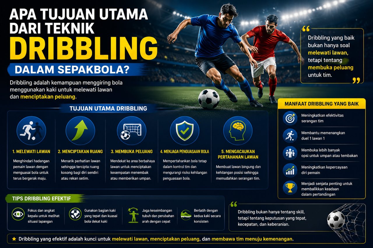Apa Tujuan Utama Dari Teknik Dribbling Dalam Sepakbola