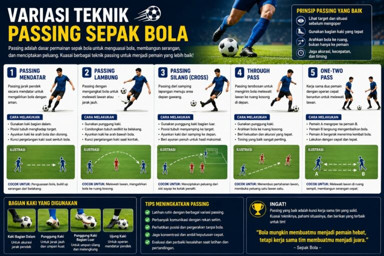 Variasi Teknik Passing Sepak Bola