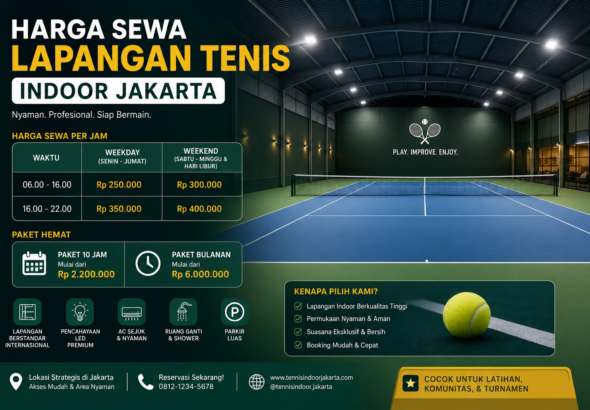 Harga Sewa Lapangan Tenis Indoor Jakarta