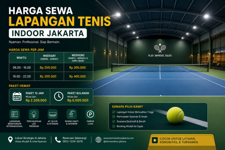 Harga Sewa Lapangan Tenis Indoor Jakarta