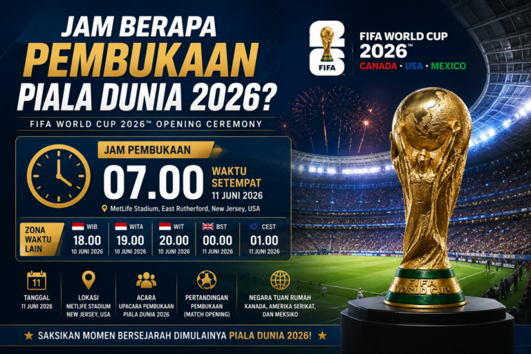 Jam Berapa Pembukaan Piala