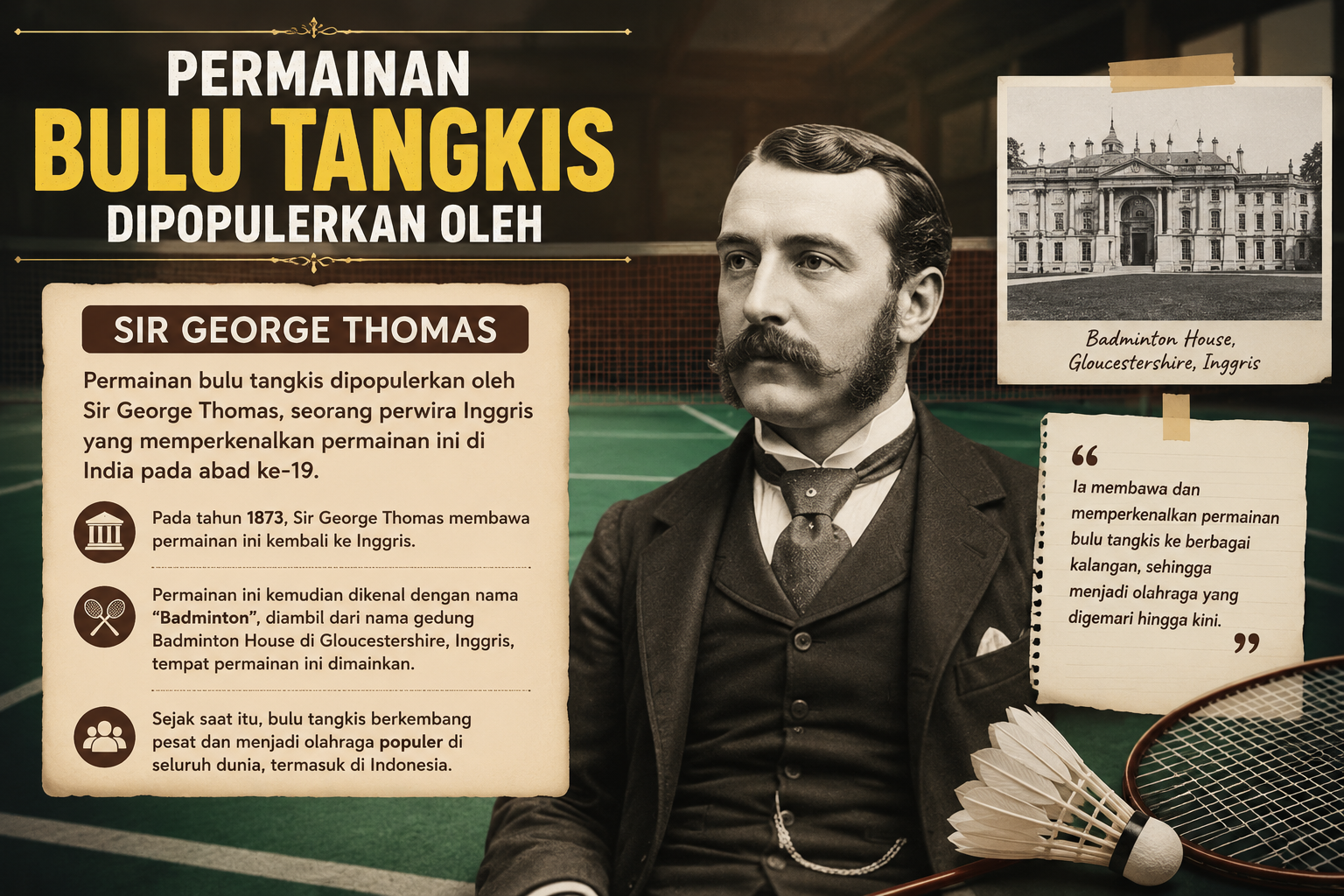 Permainan Bulu Tangkis Dipopulerkan