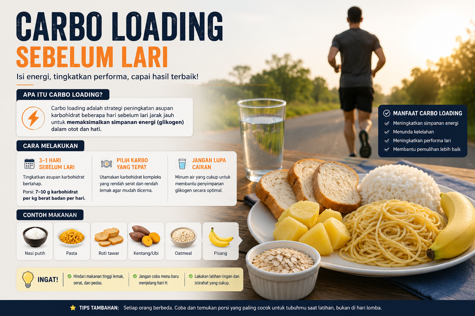 Carbo Loading Sebelum Lari