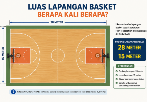 Luas Lapangan Basket Berapa