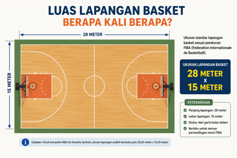 Luas Lapangan Basket Berapa
