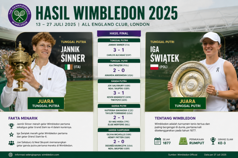 Hasil Tenis Wimbledon 2025
